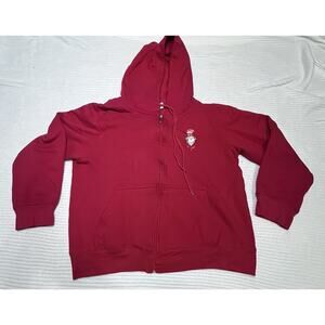 Vintage Dr Seuss Official Movie Merch The Cat In The Hat Lg Red Full Zip Hoodie